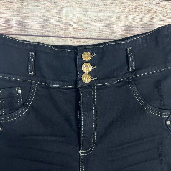Verox Colombian Butt Lift Jeans Size 16 Dark Wash High Waist Skinny Levanta Cola - Picture 9 of 11
